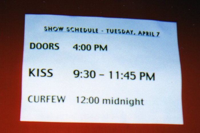 kiss002 Agenda do dia