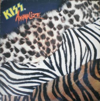 No vinil brasileiro - a temática animalesca, sem fotos da banda.