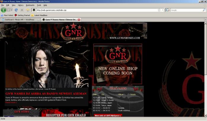 Site oficial do Guns - 26/nov/2009