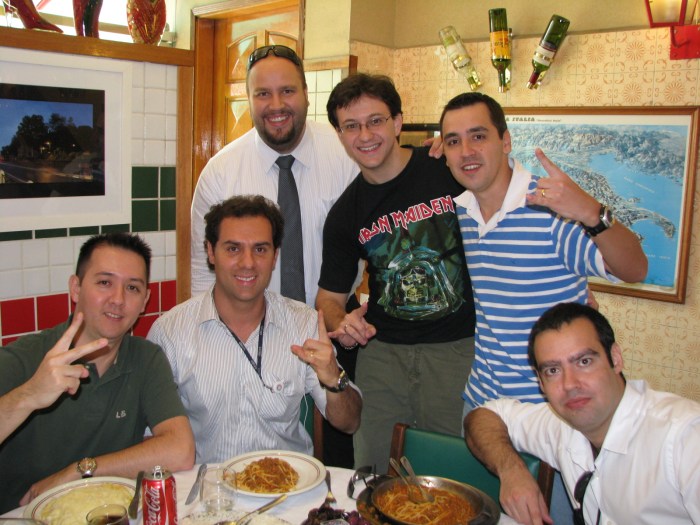 Chris DR, Rolf, Rapha, Marcus, Eduardo e Leandro