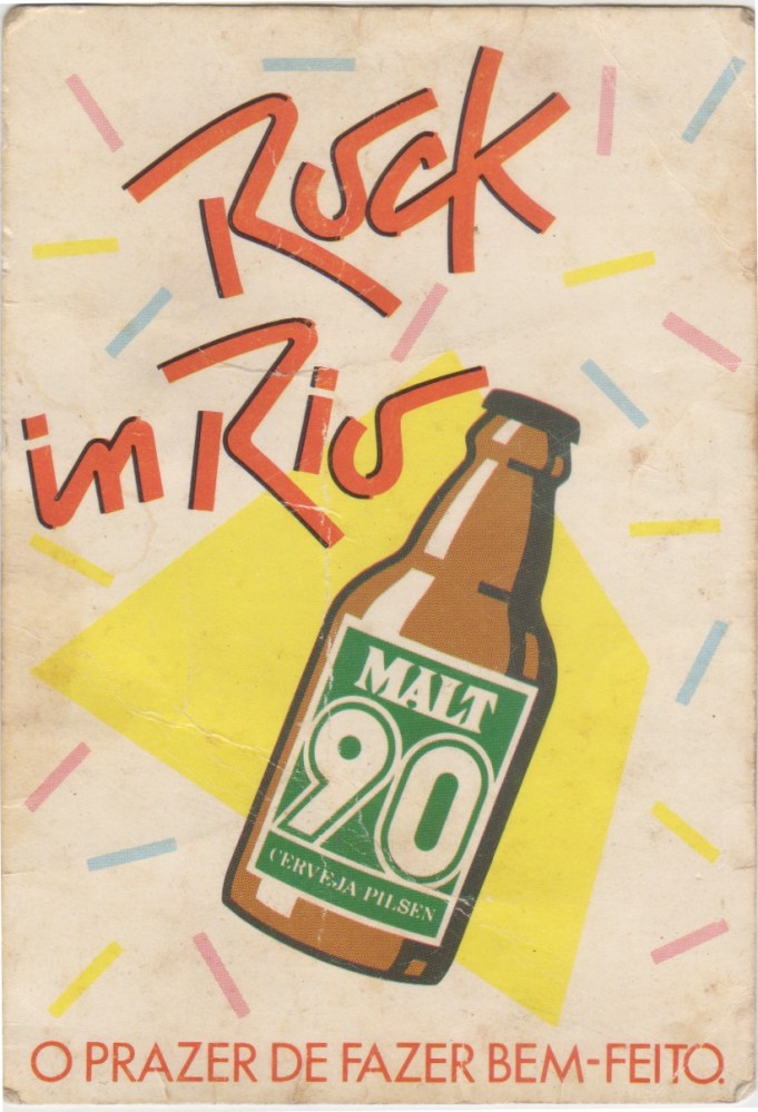 A frente do ingresso