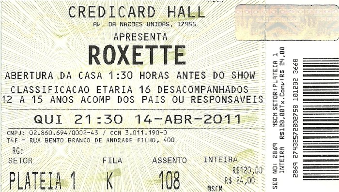Roxette 14/Abril - São Paulo