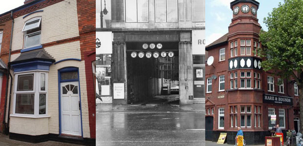 Birmingham, Inglaterra: casa do Ozzy Osborne na Aston Street; o antigo nightclub Rum Runner, na Broad Street e o pub e casa de shows com arquitetura vitoriana, o The Hare and Hounds