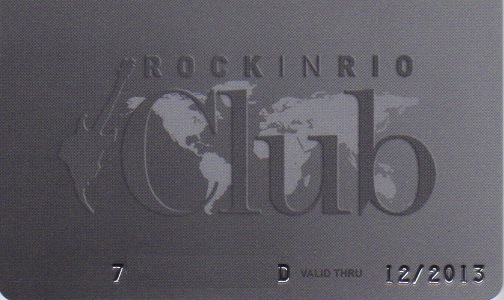 A frente do RiR Club Card
