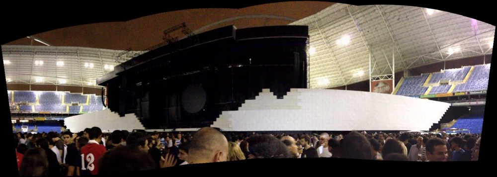 Panorâmica do muro, antes do início do show