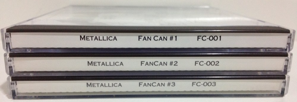 Os CDs dos Fan Cans # 1, # 2 e # 3