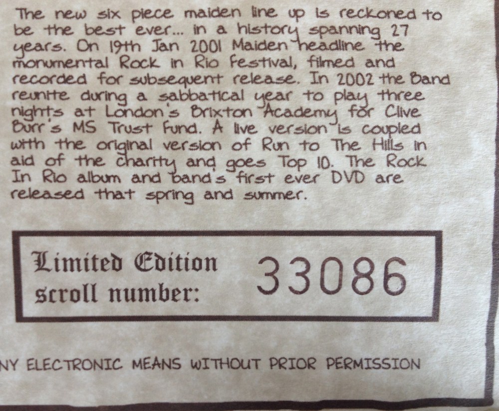 A primeira edição do Eddie's Archive prestigia os fãs com a numeração limitada do colecionável