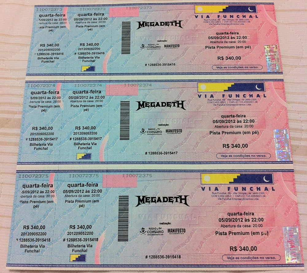 Ingressos Marcus, Rolf e Eduardo
