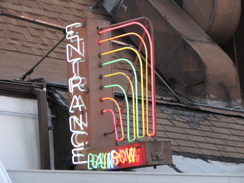 O clássico letreiro