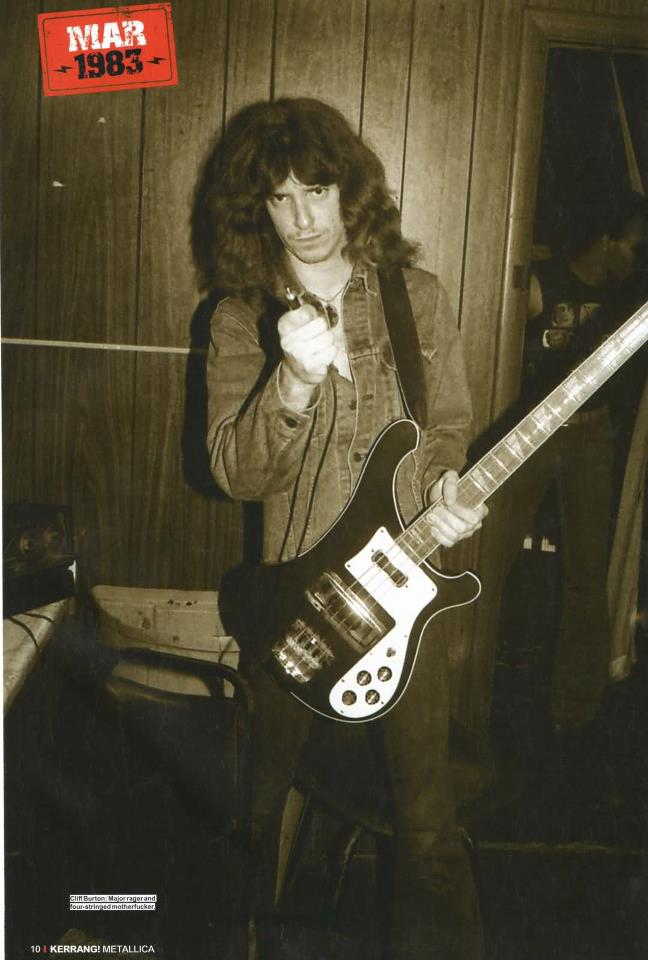 Cliff em seu primeiro show com o MetallicA (05/março/1983), meses depois de ter entrado na banda