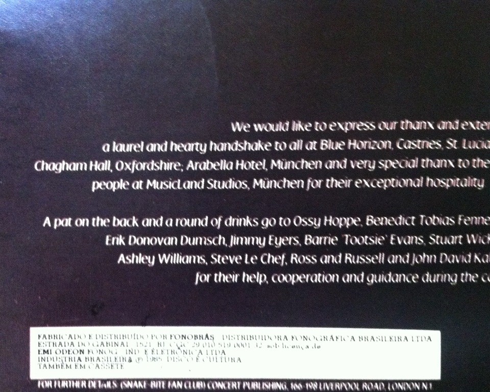 A tarja da Fonogram no brasileiro