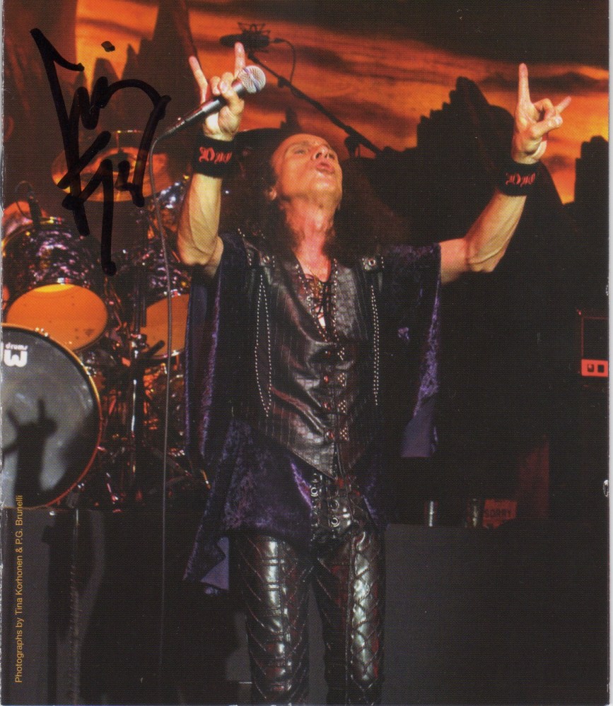 Capa do encarte do bluray Holy Diver Live - autógrafo do Craig Goldy