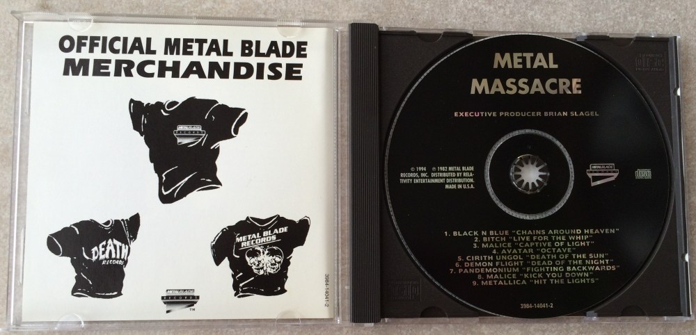 Metal Massacre americano em CD (1994) aberto